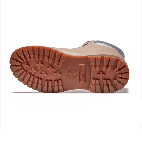 Womens Timberland 6" Metallic Collar Premium Boot - Cameo Rose / Silver - Picture 4 of 15